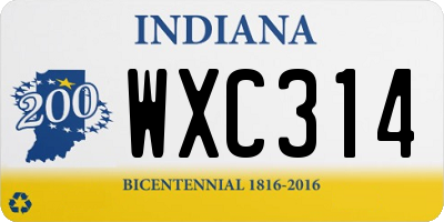 IN license plate WXC314