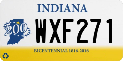 IN license plate WXF271