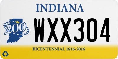 IN license plate WXX304