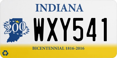 IN license plate WXY541