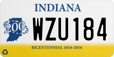 IN license plate WZU184