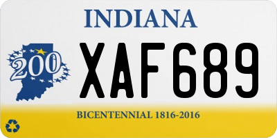 IN license plate XAF689