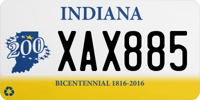 IN license plate XAX885