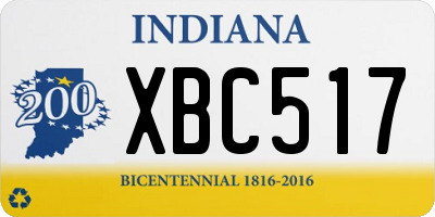 IN license plate XBC517