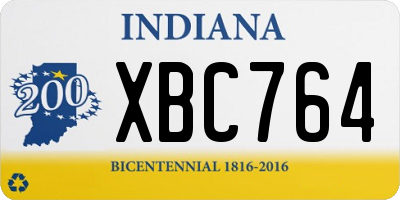 IN license plate XBC764