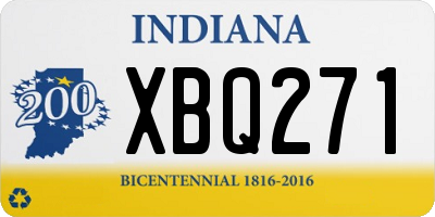 IN license plate XBQ271