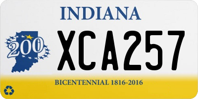 IN license plate XCA257