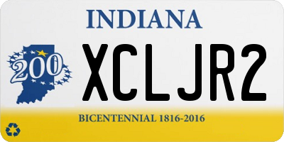 IN license plate XCLJR2