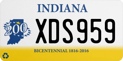 IN license plate XDS959