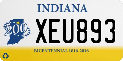 IN license plate XEU893