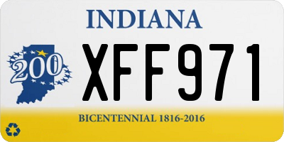 IN license plate XFF971