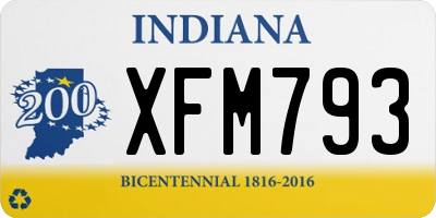 IN license plate XFM793