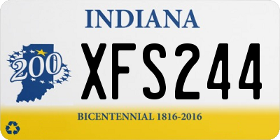 IN license plate XFS244