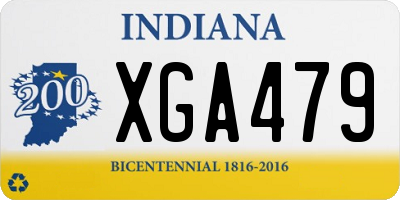 IN license plate XGA479