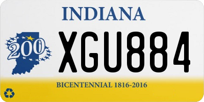 IN license plate XGU884