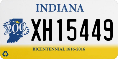 IN license plate XH15449