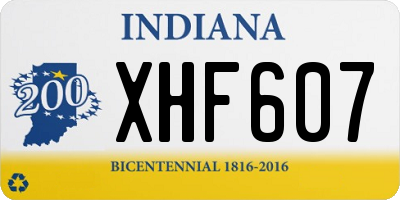 IN license plate XHF607