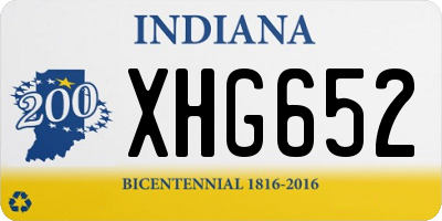 IN license plate XHG652