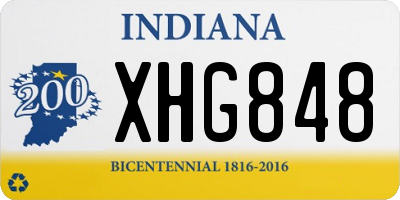 IN license plate XHG848