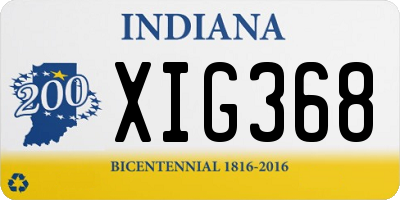 IN license plate XIG368