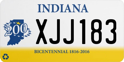 IN license plate XJJ183