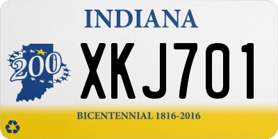 IN license plate XKJ701