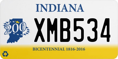 IN license plate XMB534