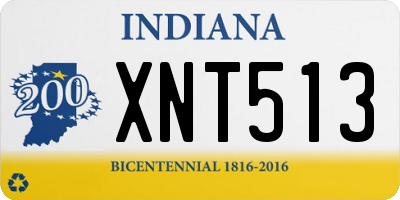 IN license plate XNT513