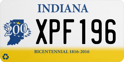 IN license plate XPF196