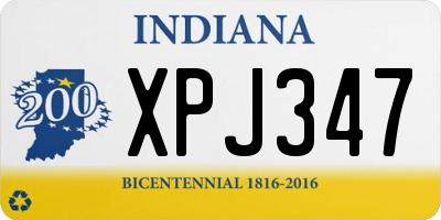 IN license plate XPJ347