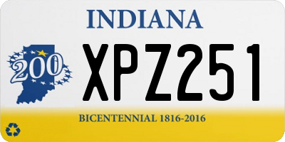 IN license plate XPZ251