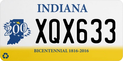 IN license plate XQX633