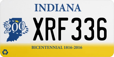 IN license plate XRF336