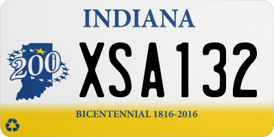 IN license plate XSA132