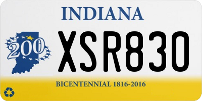 IN license plate XSR830