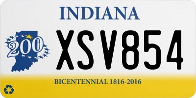 IN license plate XSV854