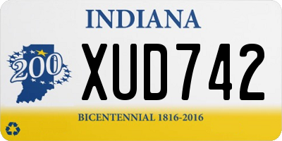 IN license plate XUD742