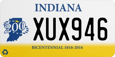 IN license plate XUX946