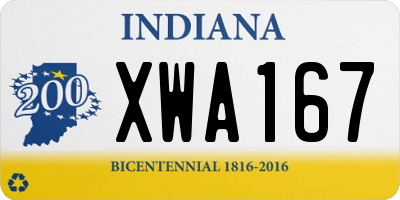 IN license plate XWA167