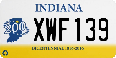 IN license plate XWF139