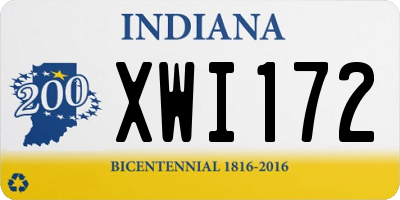 IN license plate XWI172