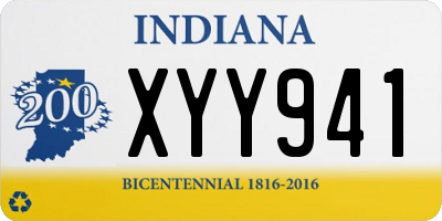 IN license plate XYY941