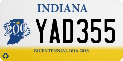 IN license plate YAD355