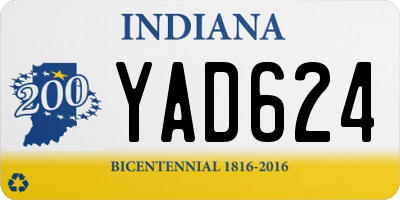 IN license plate YAD624