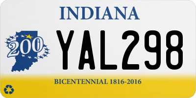 IN license plate YAL298