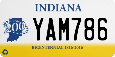 IN license plate YAM786