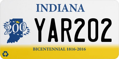 IN license plate YAR202