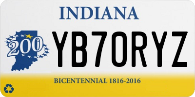 IN license plate YB70RYZ