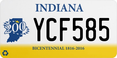 IN license plate YCF585