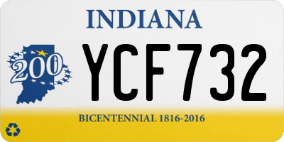 IN license plate YCF732